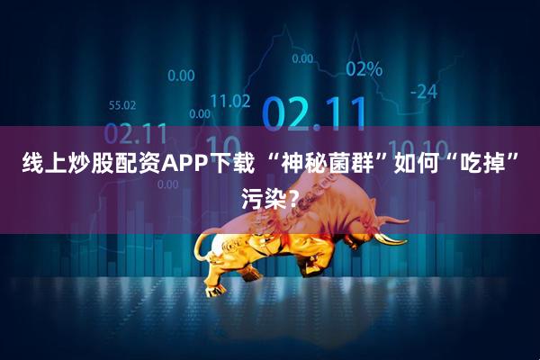 线上炒股配资APP下载 “神秘菌群”如何“吃掉”污染？