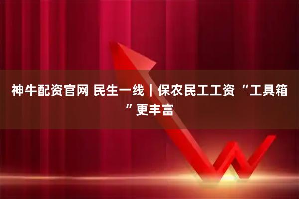 神牛配资官网 民生一线｜保农民工工资 “工具箱”更丰富
