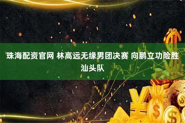 珠海配资官网 林高远无缘男团决赛 向鹏立功险胜汕头队